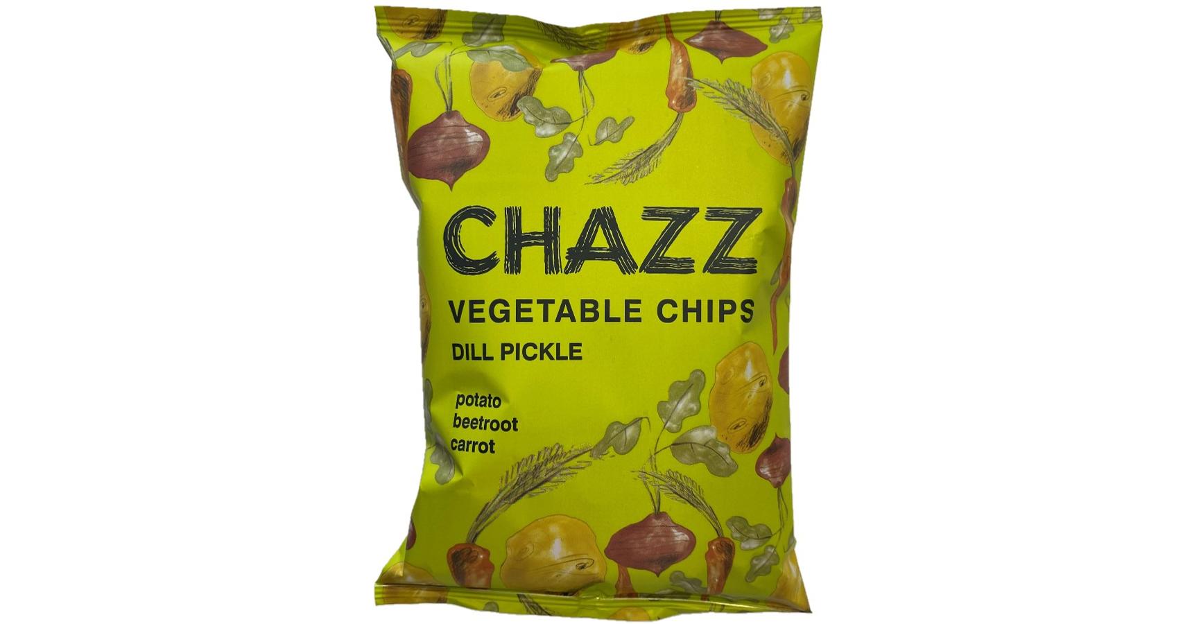 Chazz Vegetable Chips Dill Pickle 75g
