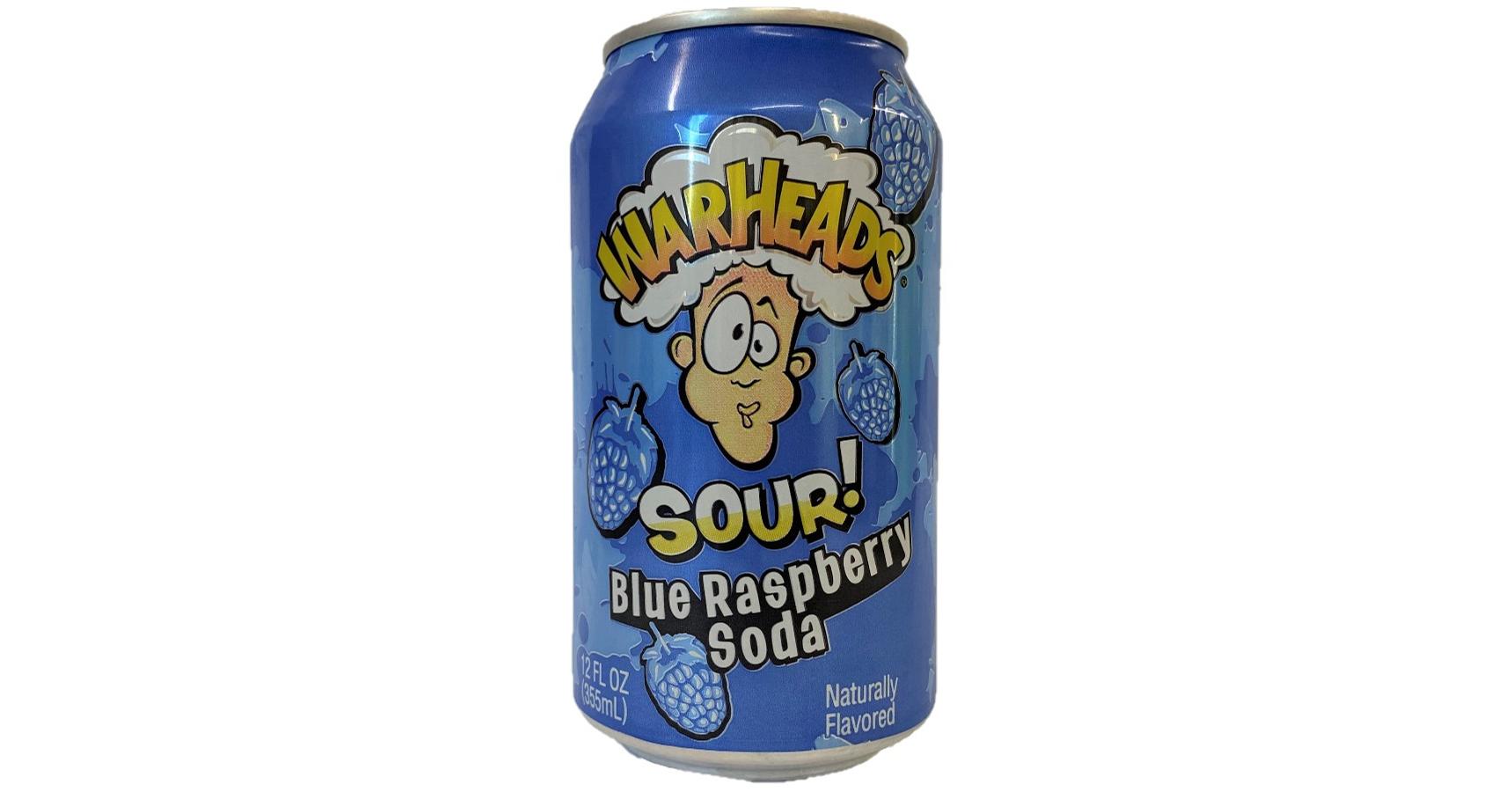 Warheads Sour Blue Raspberry Soda 355 Ml 5675