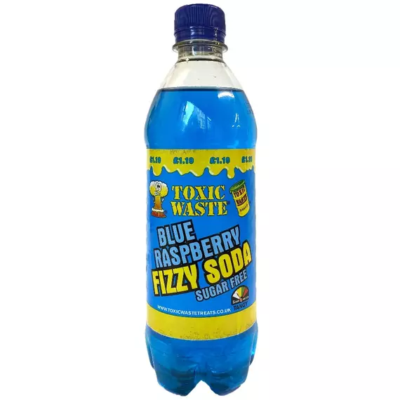 Toxic Waste Blue Raspberry Fizzy Soda 500 ml